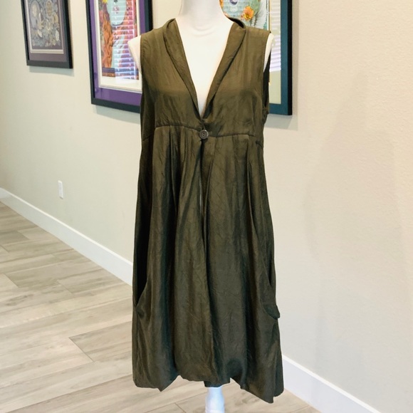 Chalet Olive Green Duster - Size Small - Picture 1 of 7